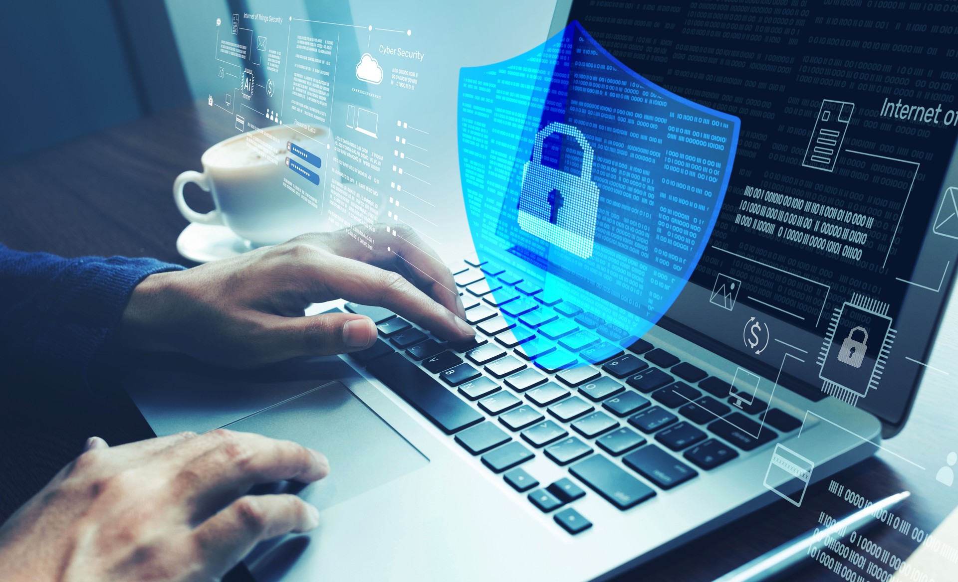 Cyber security and Protection personal identity concepts.digital network privacy.business management Cyber security and Protection personal identity concepts.